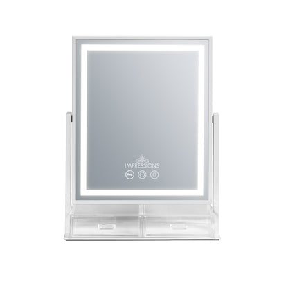 Glow & Store Tri-Tone LED Makeup Mirror