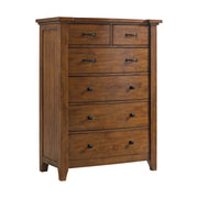 Gage King Sleigh Storage 5PC Bedroom Set in Chestnut