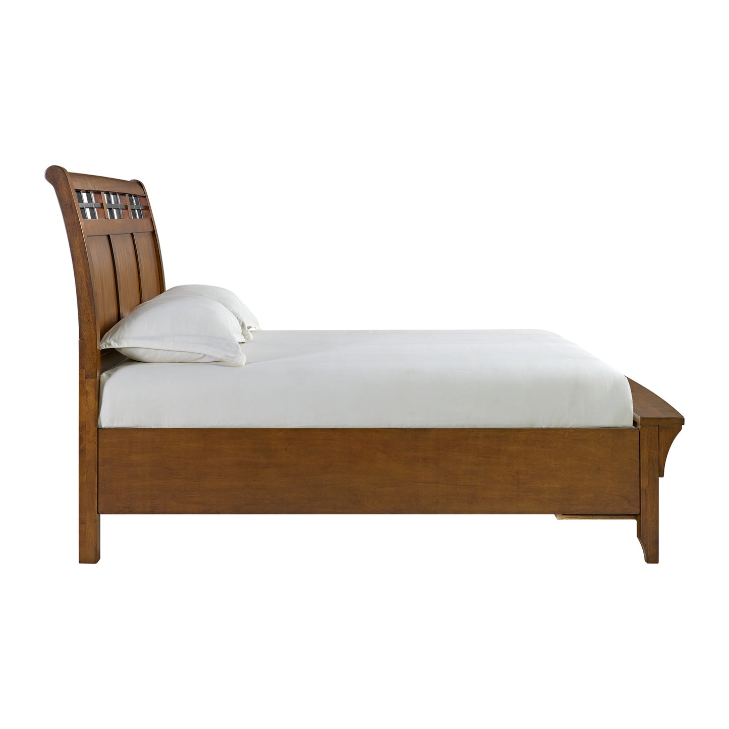 Gage King Sleigh Storage Bed in Chestnut