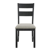 Garcia 6PC Dining Set with Table, 4 Chairs, and Bench in Black