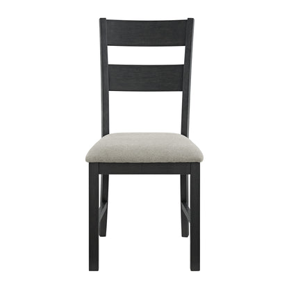 Garcia 6PC Dining Set with Table, 4 Chairs, and Bench in Black