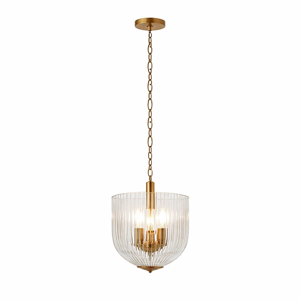 Lámpara colgante Garnet - Oro grueso + Cristal transparente
