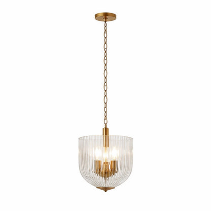 Lámpara colgante Garnet - Oro grueso + Cristal transparente