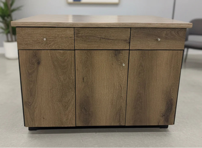 Mhera Kitchen Island in Chocolate
