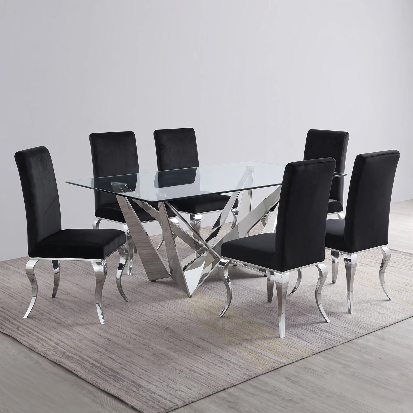 Dekel 7PC Dining Set Package + FREE 2PC Accessories Set
