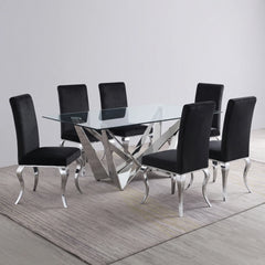 Dekel 7PC Dining Set Package + FREE 2PC Accessories Set
