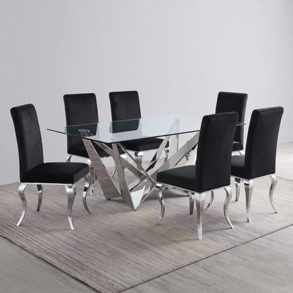 Dekel 7PC Dining Set Package + FREE 2PC Accessories Set