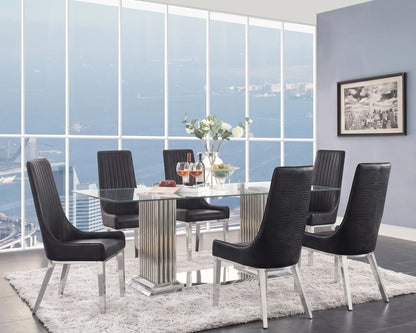 Cyrene Gianna 7PC Dining Set Package + FREE 2PC Accessories Set