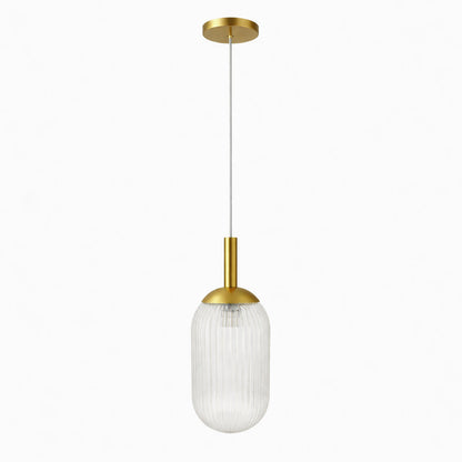Lámpara colgante Gemma - Dorada y transparente