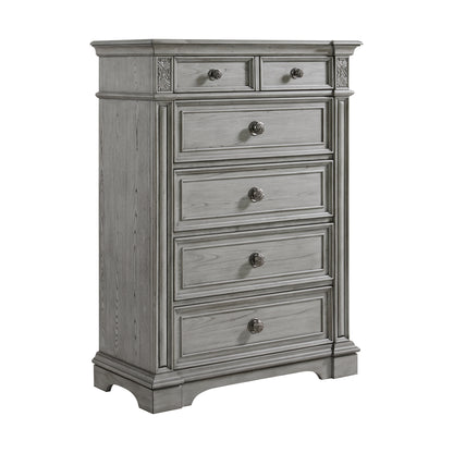 Glenmore King Panel 5PC Bedroom Set in Aged Grey