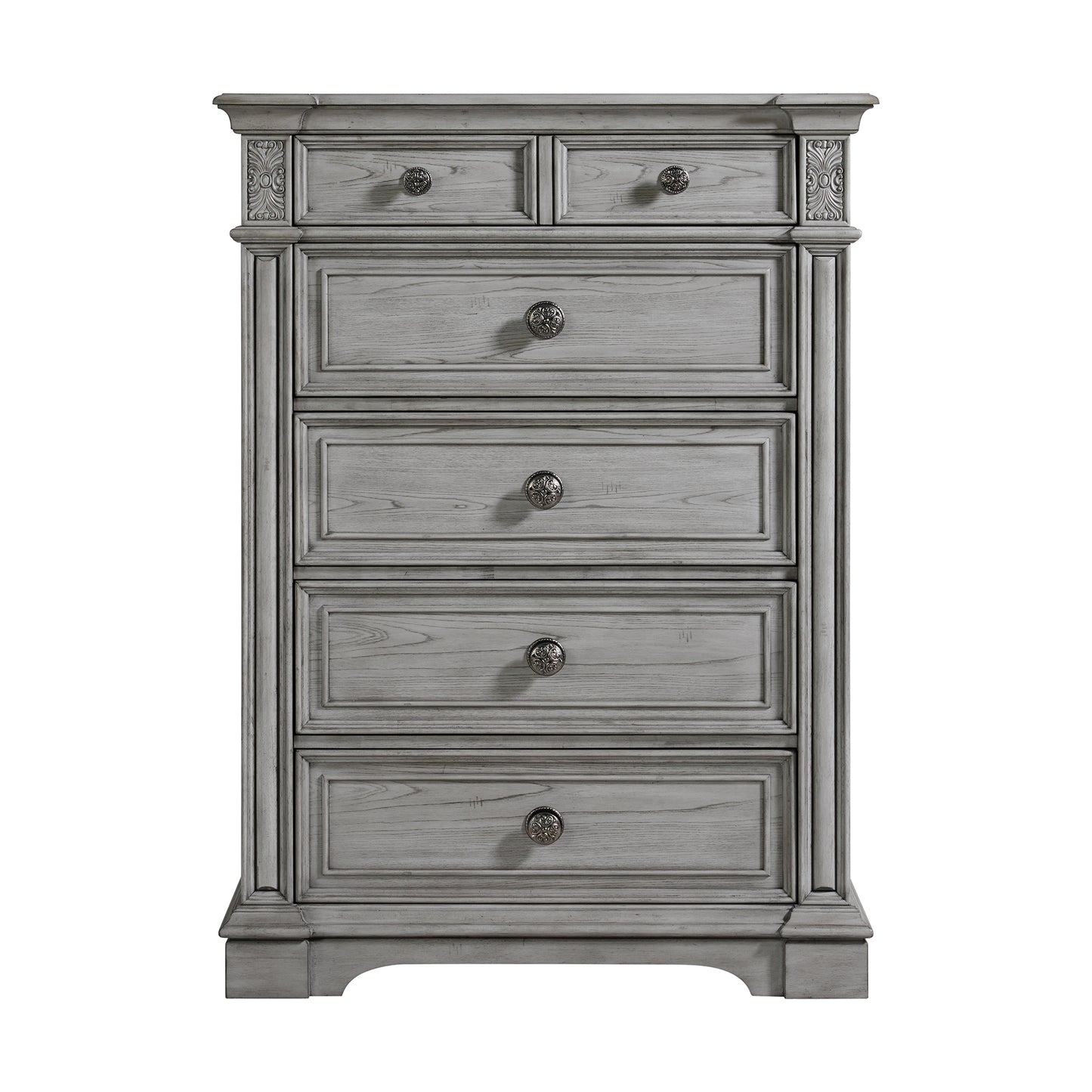 Glenmore 5-Drawer Chest in Aged Grey