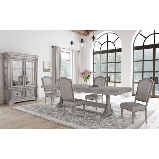 Glenmore 5PC Standard Height Dining Set in Aged Grey-Table and Four Chairs
