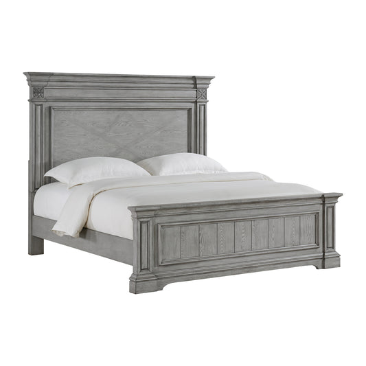 Glenmore King Panel Bed in Aged Grey