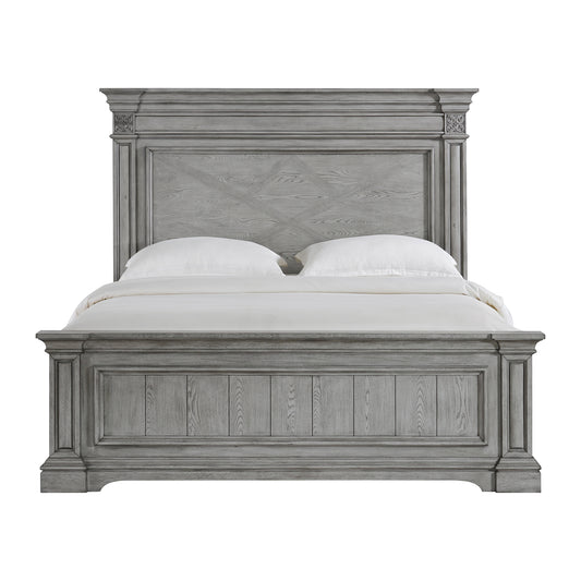 Glenmore King Panel Bed in Aged Grey