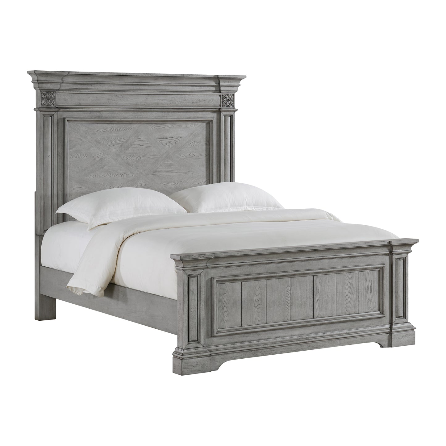 Glenmore Queen Panel 3PC Bedroom Set in Aged Grey