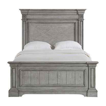Glenmore Queen Panel Bed in Aged Grey