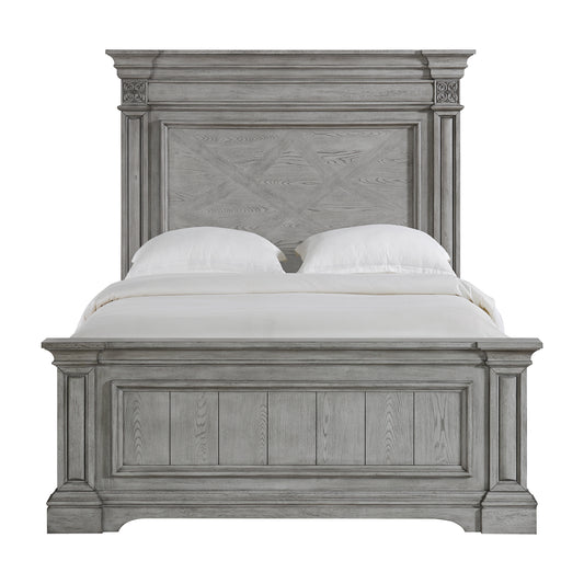 Glenmore Queen Panel Bed in Aged Grey