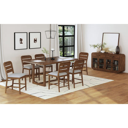 Glinda 7PC Counter Height Dining Set in Brown-Table and Six Chairs