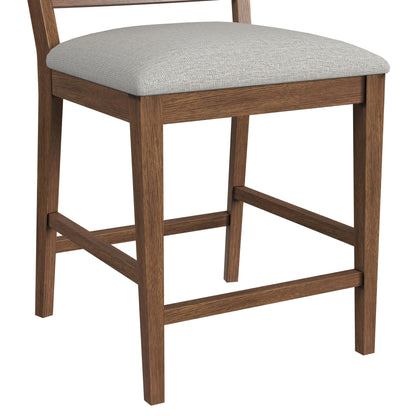 Glinda 7PC Counter Height Dining Set in Brown-Table and Six Chairs