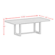 Glinda Dining Table with 18" Leaf in Brown