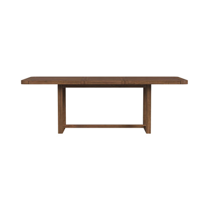 Glinda Dining Table with 18" Leaf in Brown