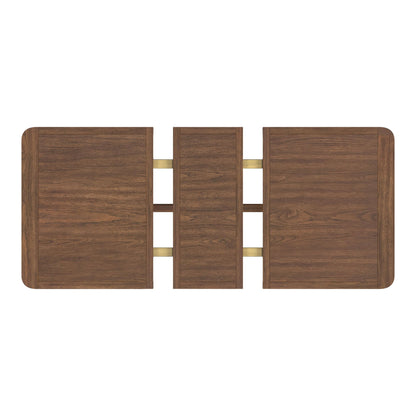Glinda Dining Table with 18" Leaf in Brown