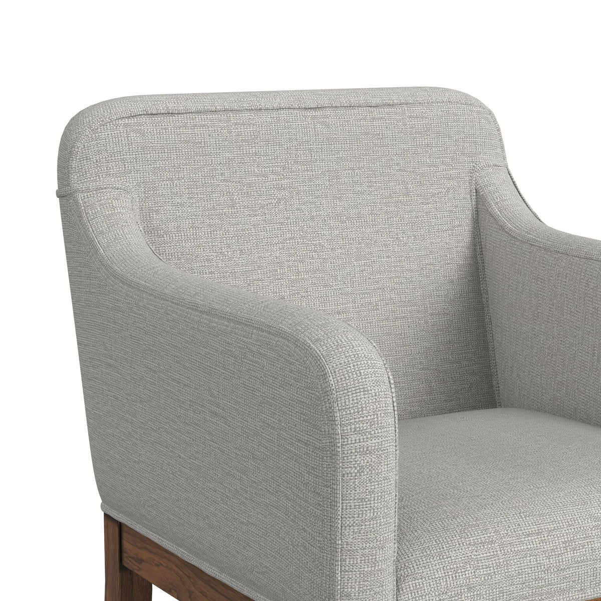 Glinda UPH Counter Chair with Light Grey Fabric in Brown (Set of 2)