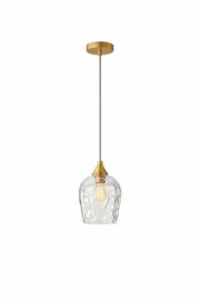 Lámpara colgante Glowline - Dorada y transparente
