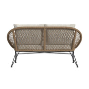 Grace Outdoor Seating 4PC Set - Black, Natural and Olefin Beige