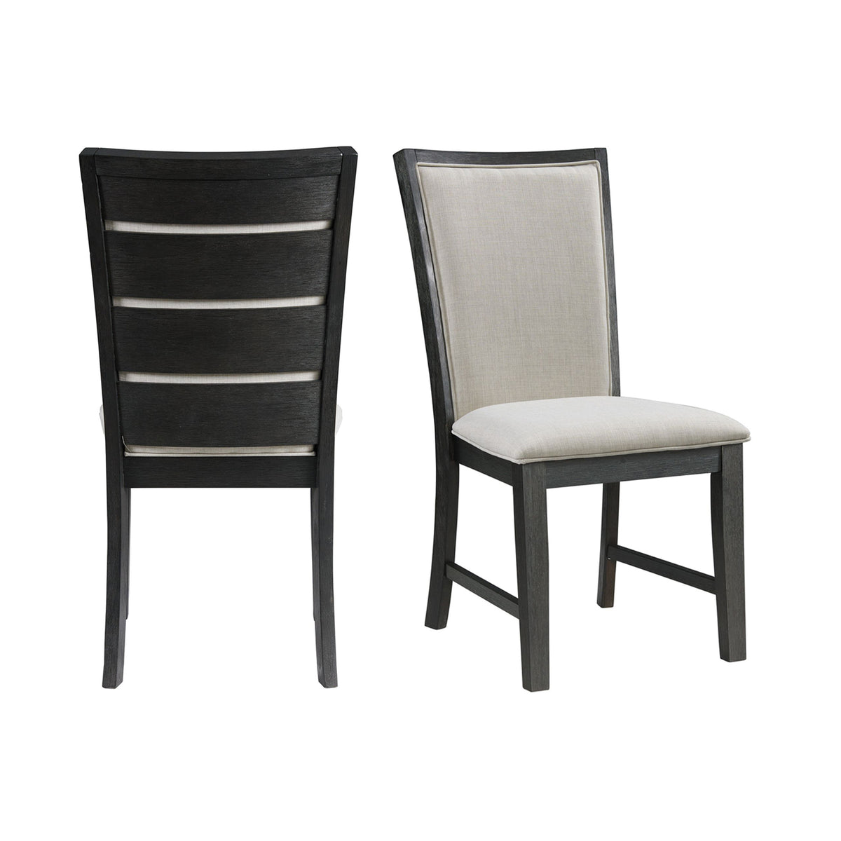 Grady Dining Slat Back Side Chair Black (2 Per Pack)