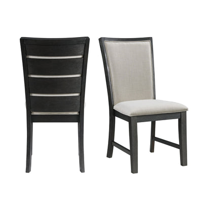 Grady Dining Slat Back Side Chair Black (2 Per Pack)