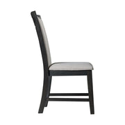 Grady 7PC Dining Set in Black-Table & Six Slat Back Chairs