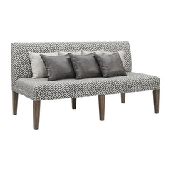 Gramercy 6PC Dining Set-Table, Four Tufted Tall Back Chairs and Settee