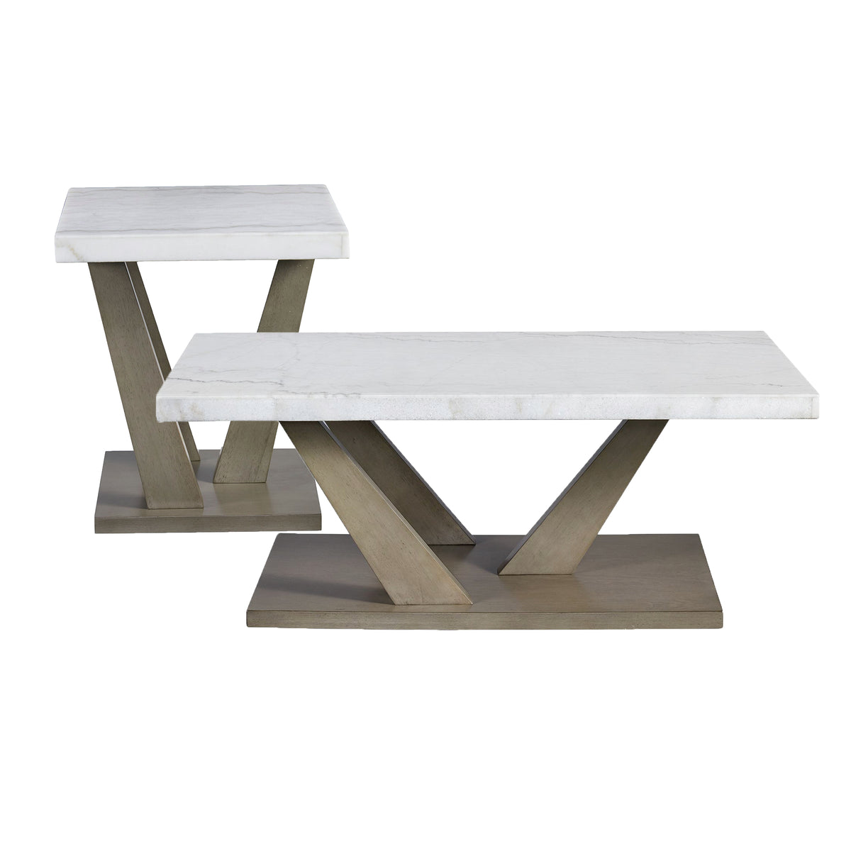 Greta 2Pc Occasional Table Set-Coffee Table & End Table