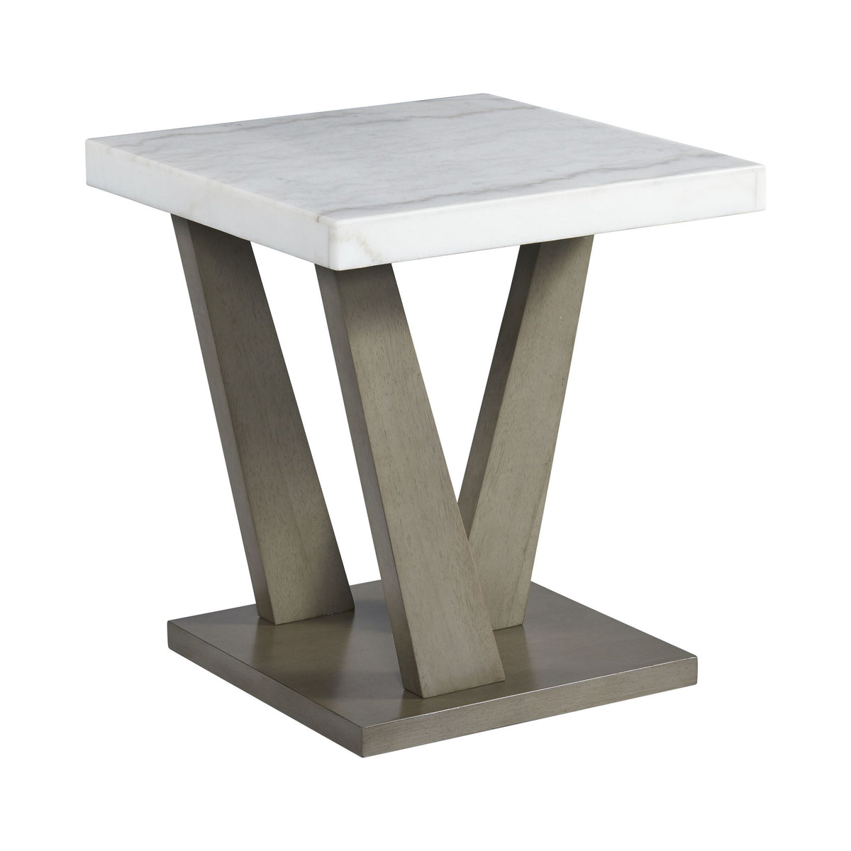Greta Square End Table In Grey