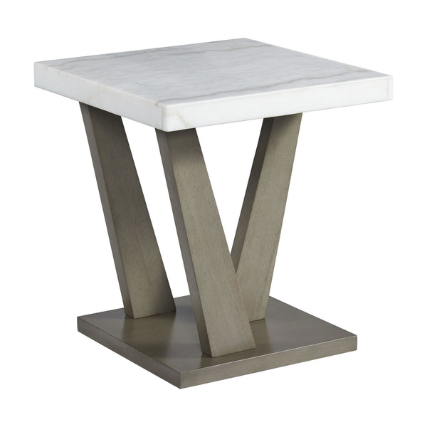 Greta Square End Table In Grey