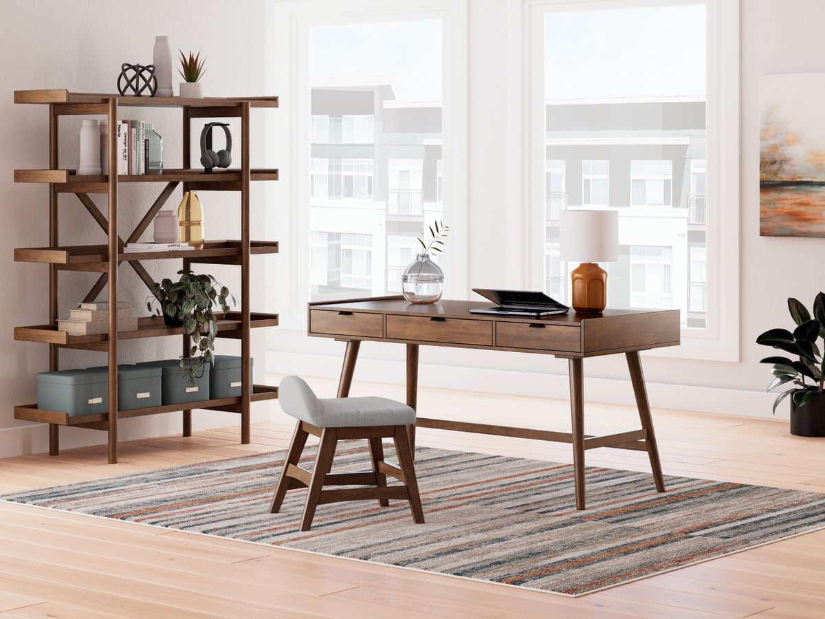 Lyncott Home Office Desk with Chair and Storage
