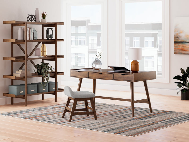 Lyncott Home Office Desk with Chair and Storage