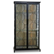 MUEBLE DE LECTURA | Acabado negro sobre marco de metal con vidrio transparente | 2 puertas 