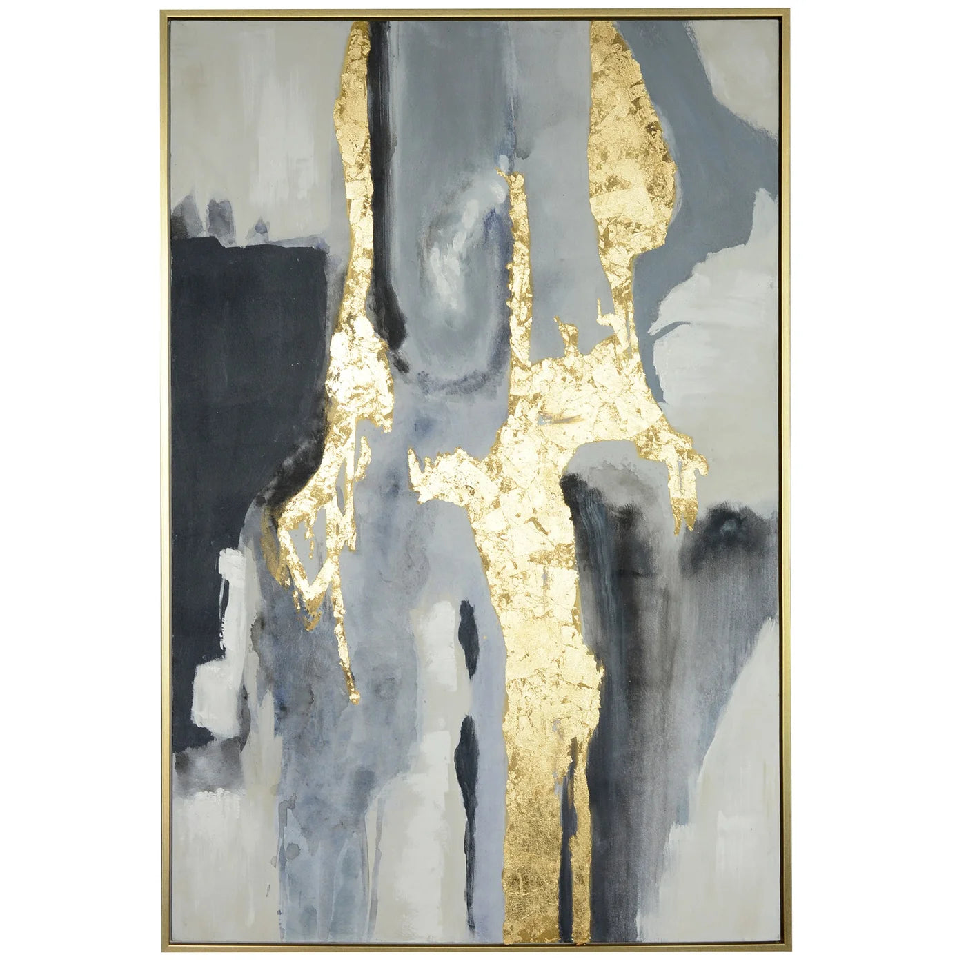 Revolution Hand-Painted Abstract Framed Canvas Art