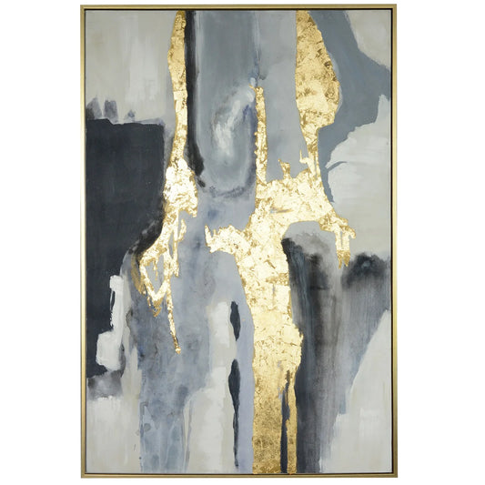 Revolution Hand-Painted Abstract Framed Canvas Art