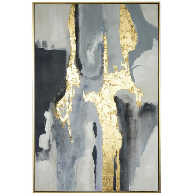 Revolution Hand-Painted Abstract Framed Canvas Art