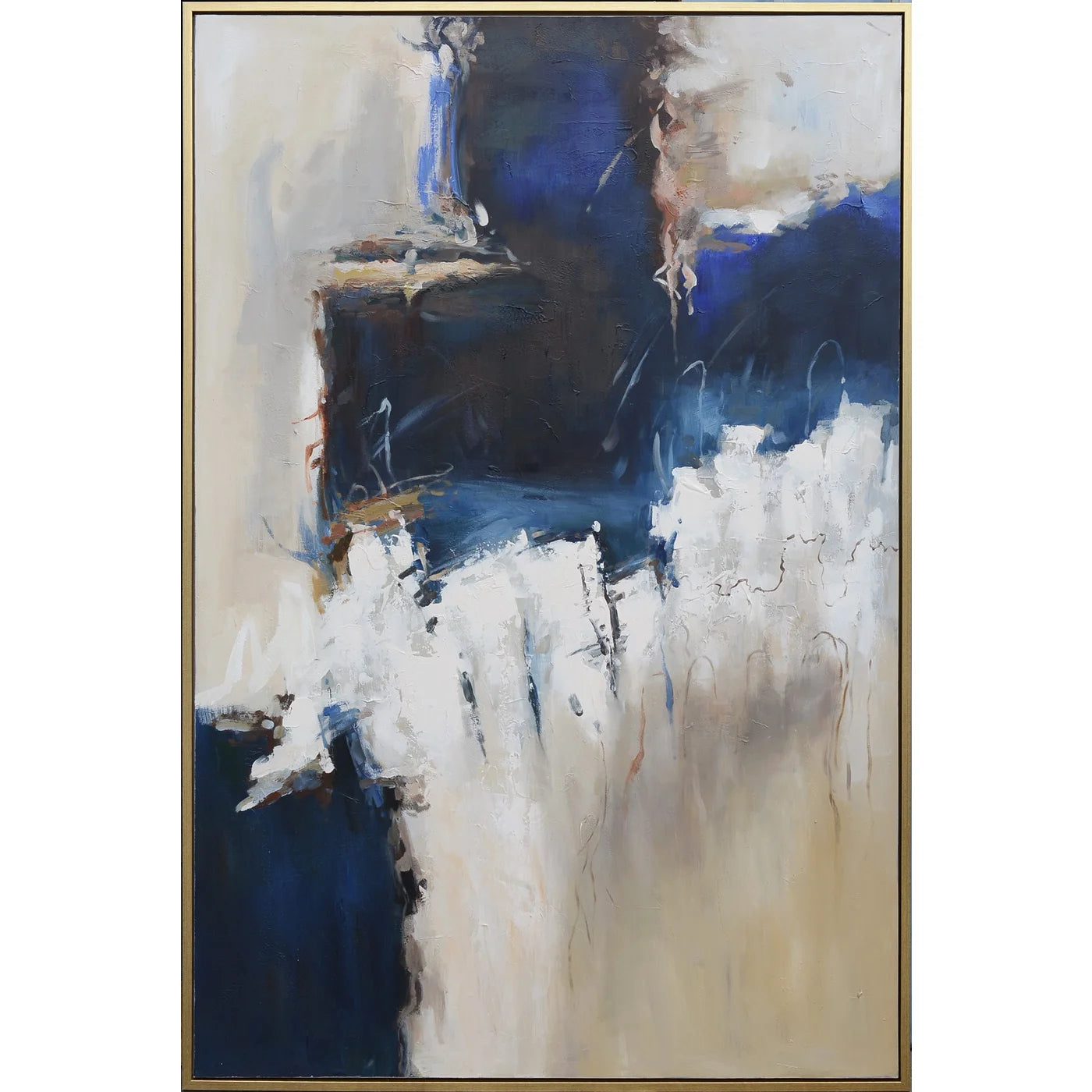 Atticus Framed Canvas Art | Hand Painted Abstract