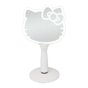 Espejo de maquillaje de mano LED Hello Kitty con base de pie