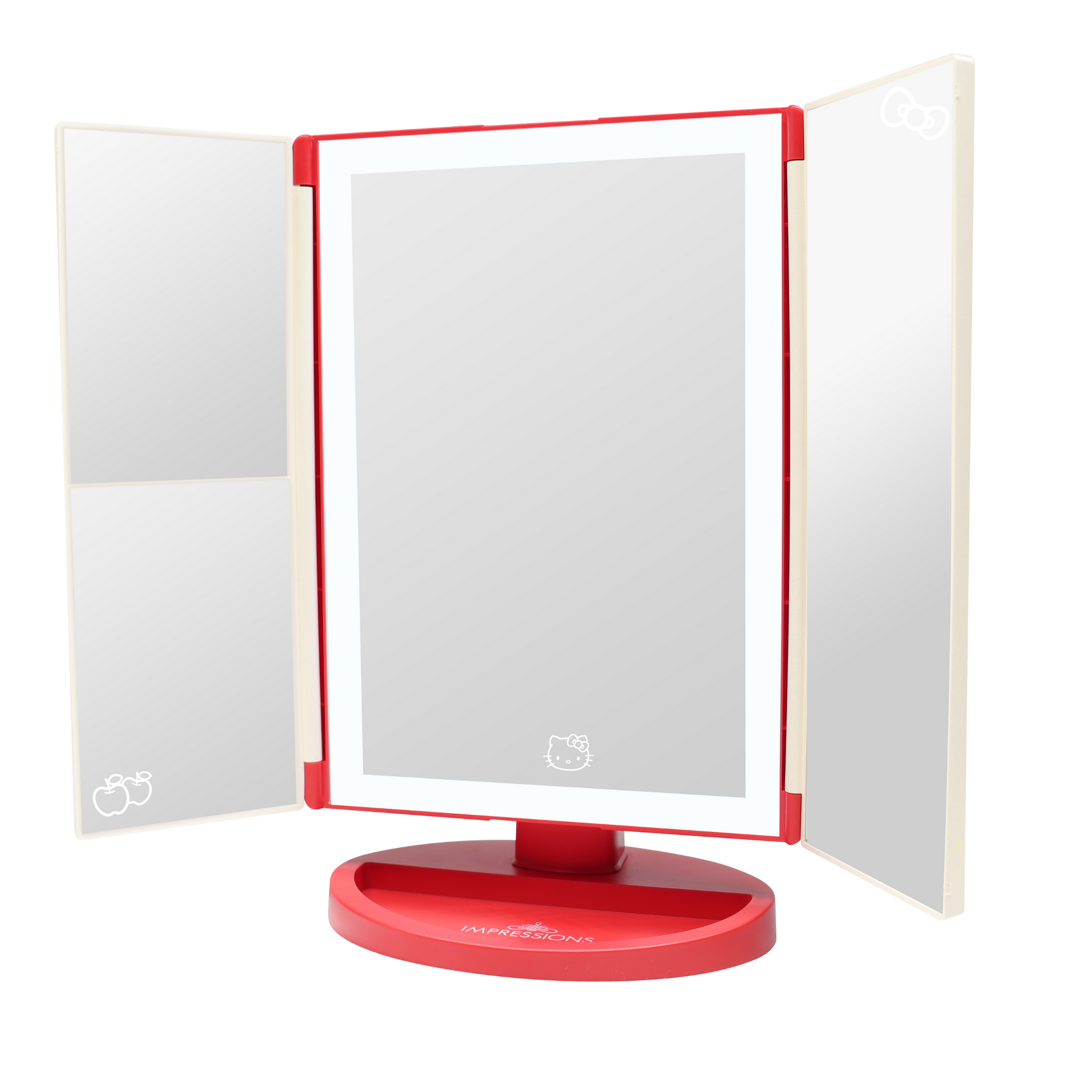 Hello Kitty®️ Apples Trifold LED Makeup Mirror