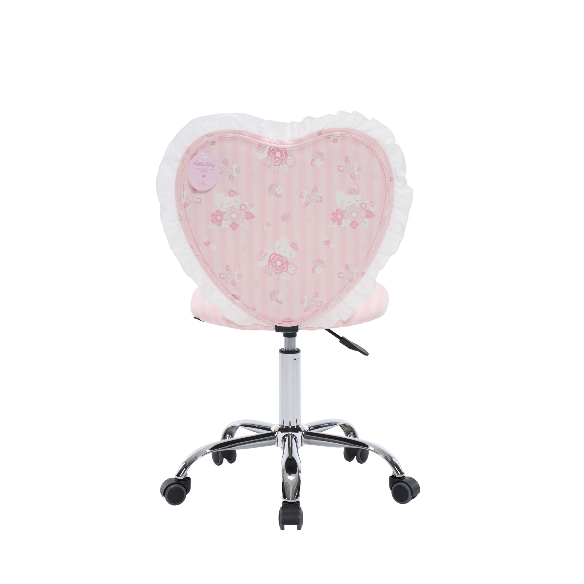 Hello Kitty® Floral Heart Vanity Chair w/ Ruffles