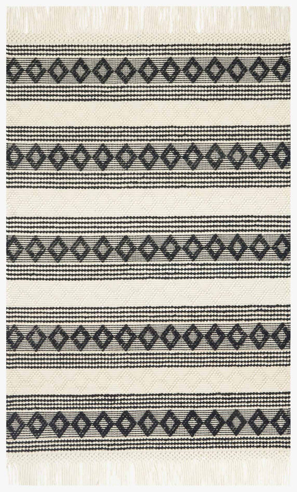 Magnolia Home by Joanna Gaines x Loloi Holloway YH-01 Ivory / Black