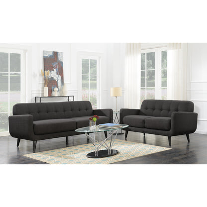 Hadley Sofa & Loveseat Set in Charcoal