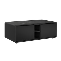 Halo 2PC Smart Occasional Table Set in Black-Smart Coffee Table & Square Smart End Table