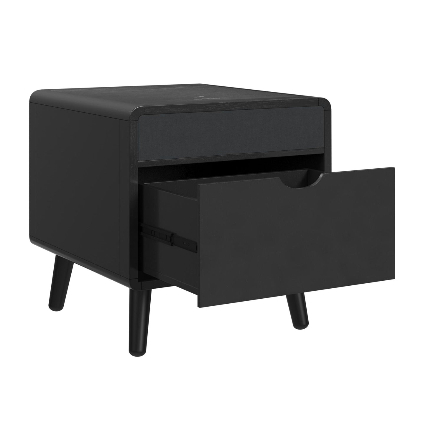 Halo Square Smart End table in Black